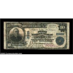 Paxton, IL - $10 1902 Plain Back Fr. 624 First NB of Paxton Ch. # 2926This Ford County locale was a.