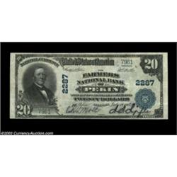 Pekin, IL - $20 1902 Plain Back Fr. 658 Farmers NB of Pekin Ch. # 2287From the only one of the four.