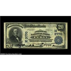 Pekin, IL - $20 1902 Plain Back Fr. 658 German American NB of Pekin Ch. # 3770 The second title unde