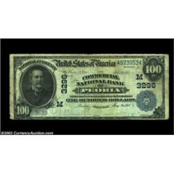 Peoria, IL - $100 1902 Plain Back Fr. 704 Commercial NB of Peoria Ch. #(M) 3296From a Peoria County.