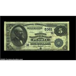 Peoria, IL - $5 1882 Date Back Fr. 537 IllinoisNB of Peoria Ch. # (M)5361An attractive Very Fine Sec