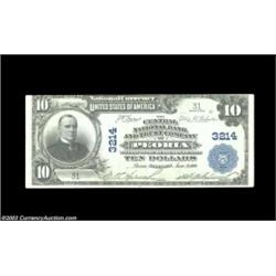A Pair of High Grade Peoria NotesPeoria, IL - $5 1902 Plain Back Fr. 598 Central NB Ch. #(M)3214 EFP
