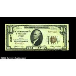 Peru, IL - $10 1929 Ty. 1 The State-National Bank Ch. # 13577The second title used here, which also,