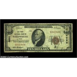 Whitewright, TX - $10 1929 Ty. 1 First NB of Whitewright Ch. # 4692A nice circulated example from th