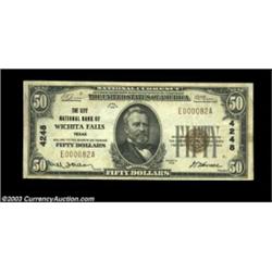Wichita Falls, TX - $50 1929 Ty. 1 City NB of Wichita Falls Ch. # 4248A nice, strictly original exam