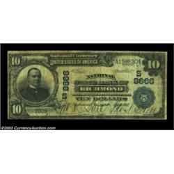Richmond, VA - $10 1902 Date Back Fr. 618 National State Bank Ch. # (E)8666The very rare first title