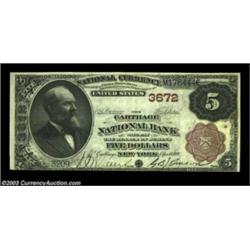Carthage, NY - $5 1882 Brown Back Fr. 469 The Carthage NB Ch. # 3672Another scarce Carthage bank, wi