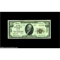 Cato, NY - $10 1929 Ty. 2 The First NB Ch. # 9857This note bears the second type style adopted by th