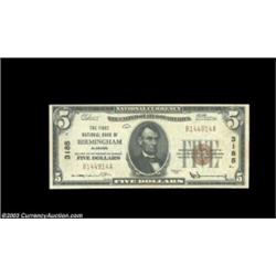 Birmingham, AL - $5 1929 Ty. 1 First NB of Birmingham Ch. # 3185Not quite fresh enough for a higher.