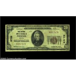 Phoenix, AZ - $20 1929 Ty. 1 First NB of Arizona at Phoenix Ch. # 3728A problem-free Fine small size