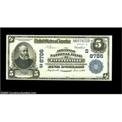 Fayetteville, AR - $5 1902 Plain Back Fr. 600 Arkansas NB of Fayetteville Ch. # (S)8786Athough the s