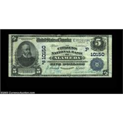 Alameda, CA - $5 1902 Plain Back Fr. 602 The Citizens NB Ch. # (P)10150One of the nicest notes we've