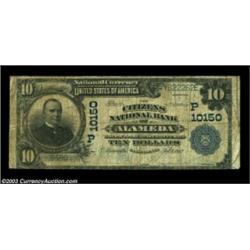 Alameda, CA - $10 1902 Plain Back Fr. 628 The Citizens NB Ch. # (P)10150Not the usual denomination s