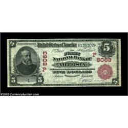 Artesia, CA - $5 1902 Red Seal Fr. 588 The First NB Ch. # (P)8063A gorgeous serial number 1 Red Seal