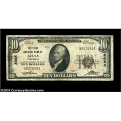 Azusa, CA - $10 1929 Ty. 1 First NB of Azusa Ch. # 8065Fine or so with the paper a little flat, but.