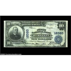 Berkeley, CA - $10 1902 Plain Back Fr. 635 First NB Ch. # 12320A very high grade example from this l