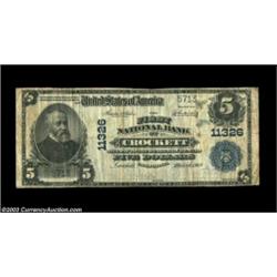Crockett, CA - $5 1902 Plain Back Fr. 606 The First NB Ch. # 11326Just a hair lower grade than the o