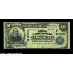 Crockett, CA - $10 1902 Plain Back Fr. 632 The First NB Ch. # (P)11326The sole $10 large example, an