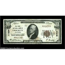 Crockett, CA - $10 1929 Ty. 1 The First NB Ch. # 11326The sole small example from Crockett in the co