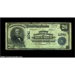 Del Rey, CA - $20 1902 Plain Back Fr. 658 The First NB Ch. # 11041Twelve notes make up the large siz