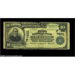 Escondido, CA - $10 1902 Plain Back Fr. 624 The First NB Ch. # (P)7801A just plain rare San Diego Co