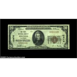 Fontana, CA - $20 1929 Ty. 1 First NB of Fontana Ch. # 12976This small size-only bank was the only b