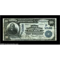Gilroy, CA - $10 1902 Date Back Fr. 620 The First NB Ch. # (P)10166A wonderful note which is one of.