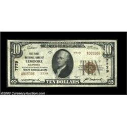 Lemoore, CA - $10 1929 Ty. 2 First NB of Lemoore Ch. # 7779A lovely Very Fine type two $10 with brig