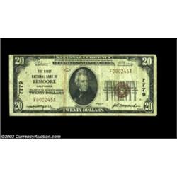 Lemoore, CA - $20 1929 Ty. 1 First NB of Lemoore Ch. # 7779This bank was the only bank in town and i