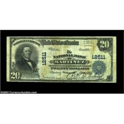 Martinez, CA - $20 1902 Plain Back Fr. 661 The NB of Martinez Ch. # 12511A short lived bank which is