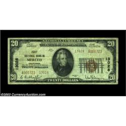 Merced, CA - $20 1929 Ty. 2 First NB Ch. # 13028Despite four issuing banks, notes from this agricult