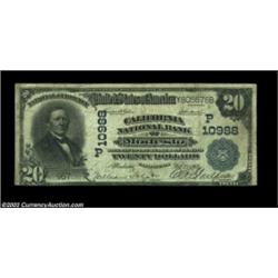 Modesto, CA - $20 1902 Plain Back Fr. 658 California NB Ch. # (P)10988A great California rarity from