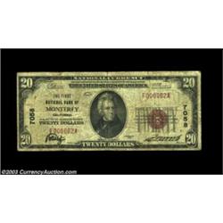 Monterey, CA - $20 1929 Ty. 1 First NB of Monterey Ch. # 7058Well worn but still quite solid for the