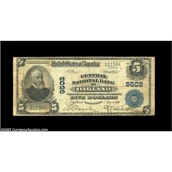 Oakland, CA - $5 1902 Plain Back Fr. 600 Central NB of Oakland Ch. # 9502A nice problem-free Fine la