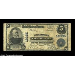 Pasadena, CA - $5 1902 Plain Back Fr. 609 Pasadena NB Ch. # 12385Only a dozen large size survivors a