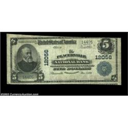 Placerville, CA - $5 1902 Plain Back Fr. 608 The Placerville NB Ch. # 12056An always popular Gold Ru