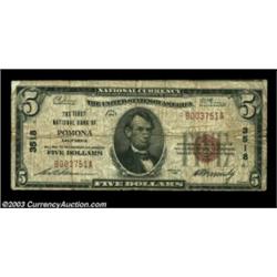 Pomona, CA - $5 1929 Ty. 1 (2) First B of Pomona Ch. # 3518A nice pair of notes that both grade Very