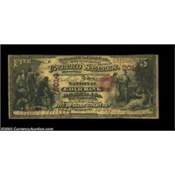 Sacramento, CA - $5 Original National Gold Bank Note Fr. 1138 The National Gold Bank of D O Mills &.