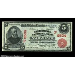 Sacramento, CA - $5 1902 Red Seal Fr. 589 The California NB Ch. # (P)8504A gorgeous note that is by.