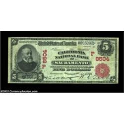 Sacramento, CA - $5 1902 Red Seal Fr. 589 The California NB Ch. # (P)8504A second Red Seal from this