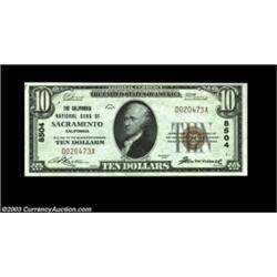 Sacramento, CA - $10 1929 Ty. 1 The California NB Ch. # 8504A crackling fresh state capital example.