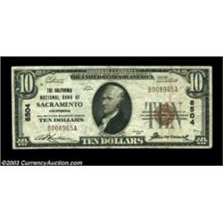 Sacramento, CA - $10 1929 Ty. 1 (2), $20 1929 Ty. 1 California National Bank of Sacramento Ch. # 850