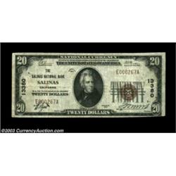 Salinas, CA - $20 1929 Ty. 1 Salinas NB Ch. # 13380An attractive example from this small size-only b