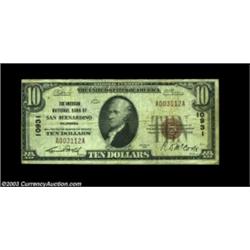 San Bernardino, CA - $10 1929 Ty. 1 American NB of San Bernardino Ch. # 10931A nice small size note.