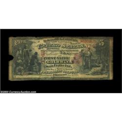 San Francisco, CA - $5 1870 Fr. 1136 First National Gold Bank of San Francisco Ch. # 1741This Gold B