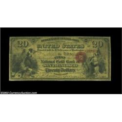 San Francisco, CA - $20 Original National Gold Bank Note Fr. 1152 The First National Gold Bank Ch. #