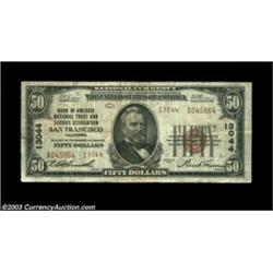 San Francisco, CA - $50 1929 Ty. 2 Bank of America NT & SA Ch. # 13044A decent example of this much.