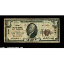 San Jacinto, CA - $10 1929 Ty. 1 First NB of San Jacinto Ch. # 7997The supply of notes from this one