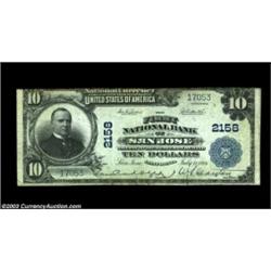 San Jose, CA - $10 1902 Plain Back Fr. 631 The First NB Ch. # 2158A higher grade large note from her
