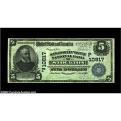 Stockton, CA - $5 1902 Plain Back Fr. 606 The San Joaquin Valley NB Ch. # (P)10817Large notes only f